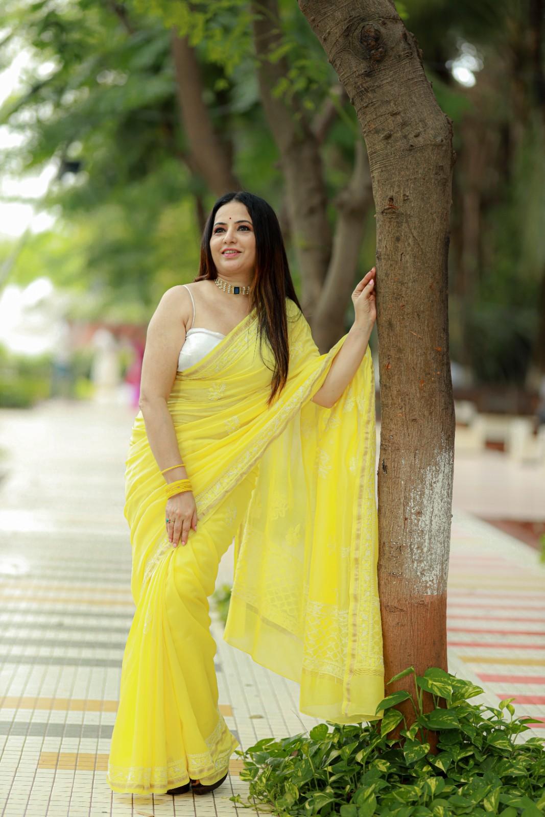 Chikankari Saree