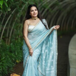 Chaikankari Saree - Nazakat Neel - Image 2