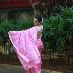 Chaikankari Saree - Nazakat Gulabi - Image 4