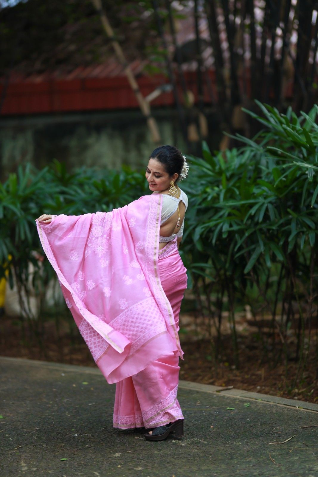 Chaikankari Saree - Nazakat Gulabi - Image 4