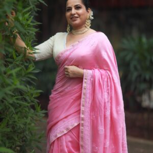 Chaikankari Saree - Nazakat Gulabi - Image 5