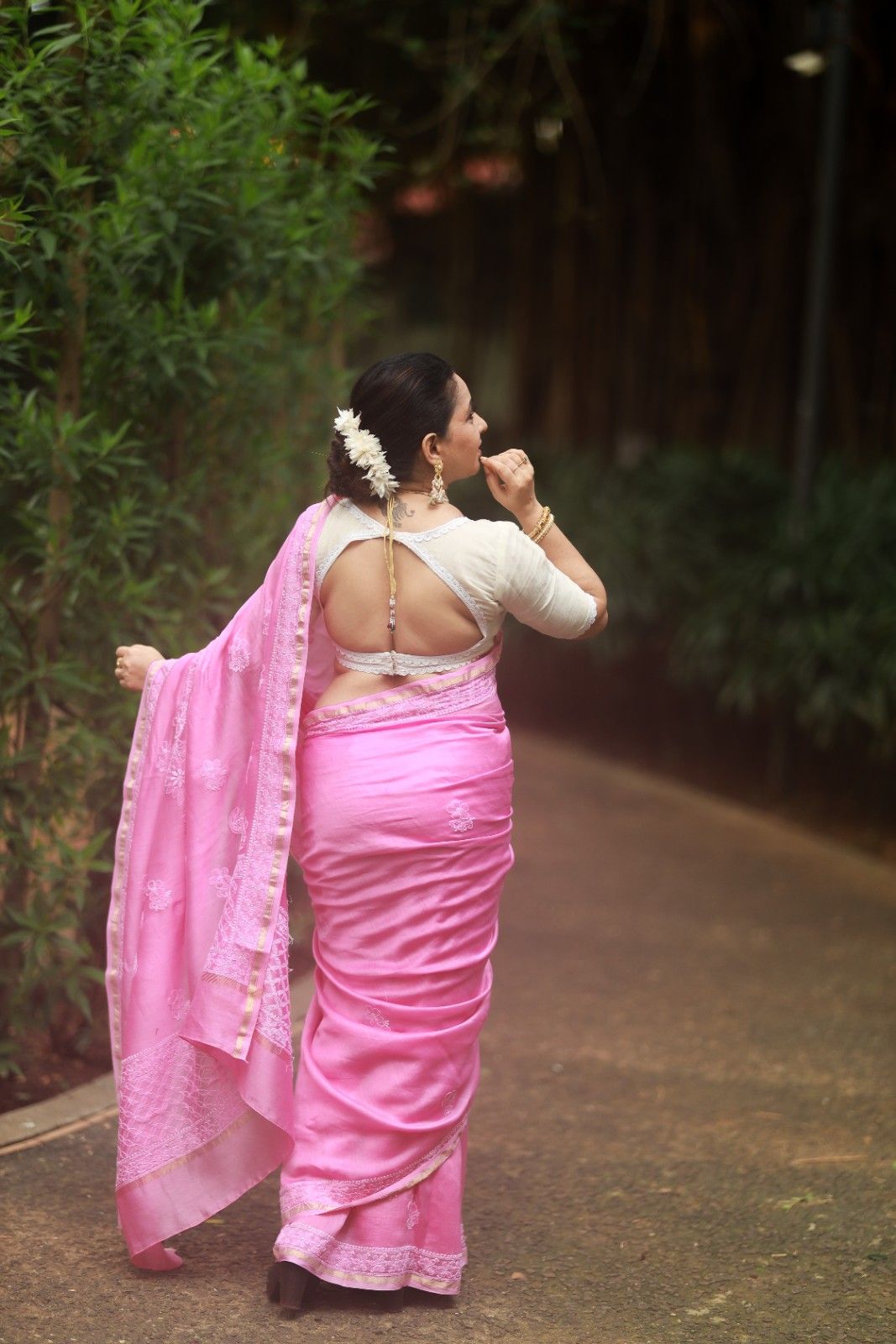 Chaikankari Saree - Nazakat Gulabi - Image 3