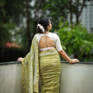Chaikankari Saree - Nazakat Mehandi - Image 6