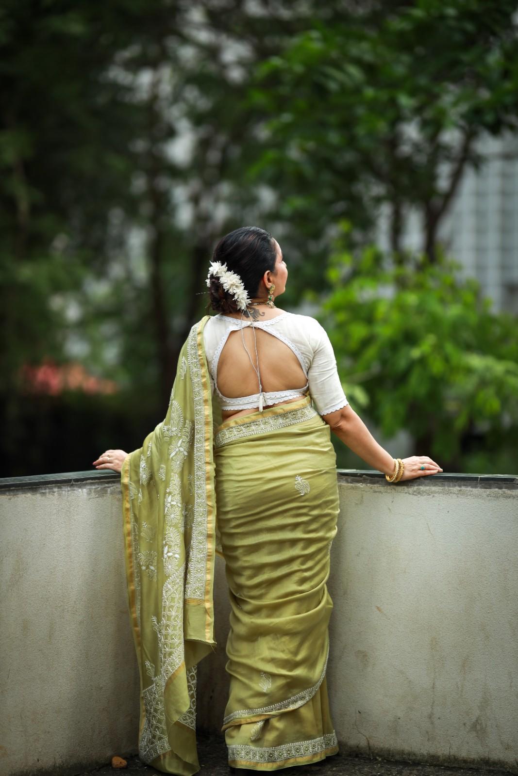 Chaikankari Saree - Nazakat Mehandi - Image 6