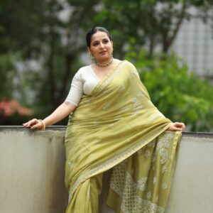 Chaikankari Saree - Nazakat Mehandi - Image 5