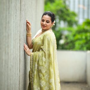 Chaikankari Saree - Nazakat Mehandi - Image 4