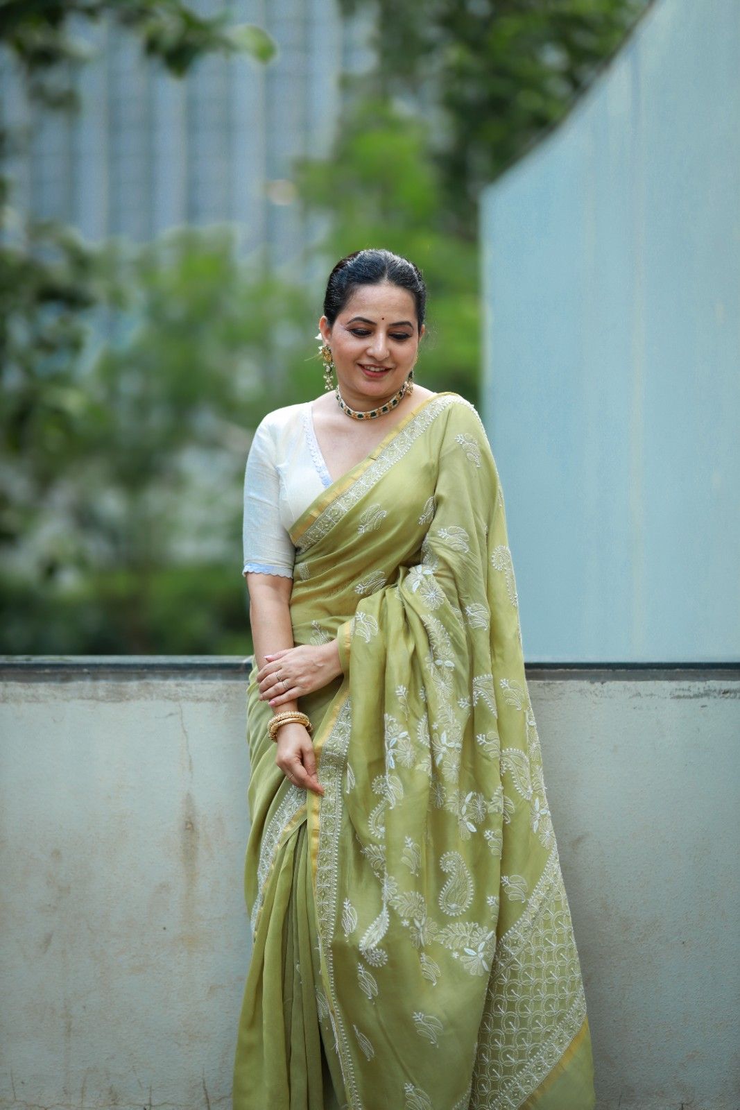Chikankari Saree