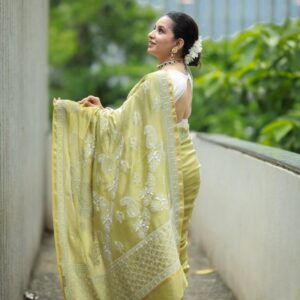 Chaikankari Saree - Nazakat Mehandi - Image 3