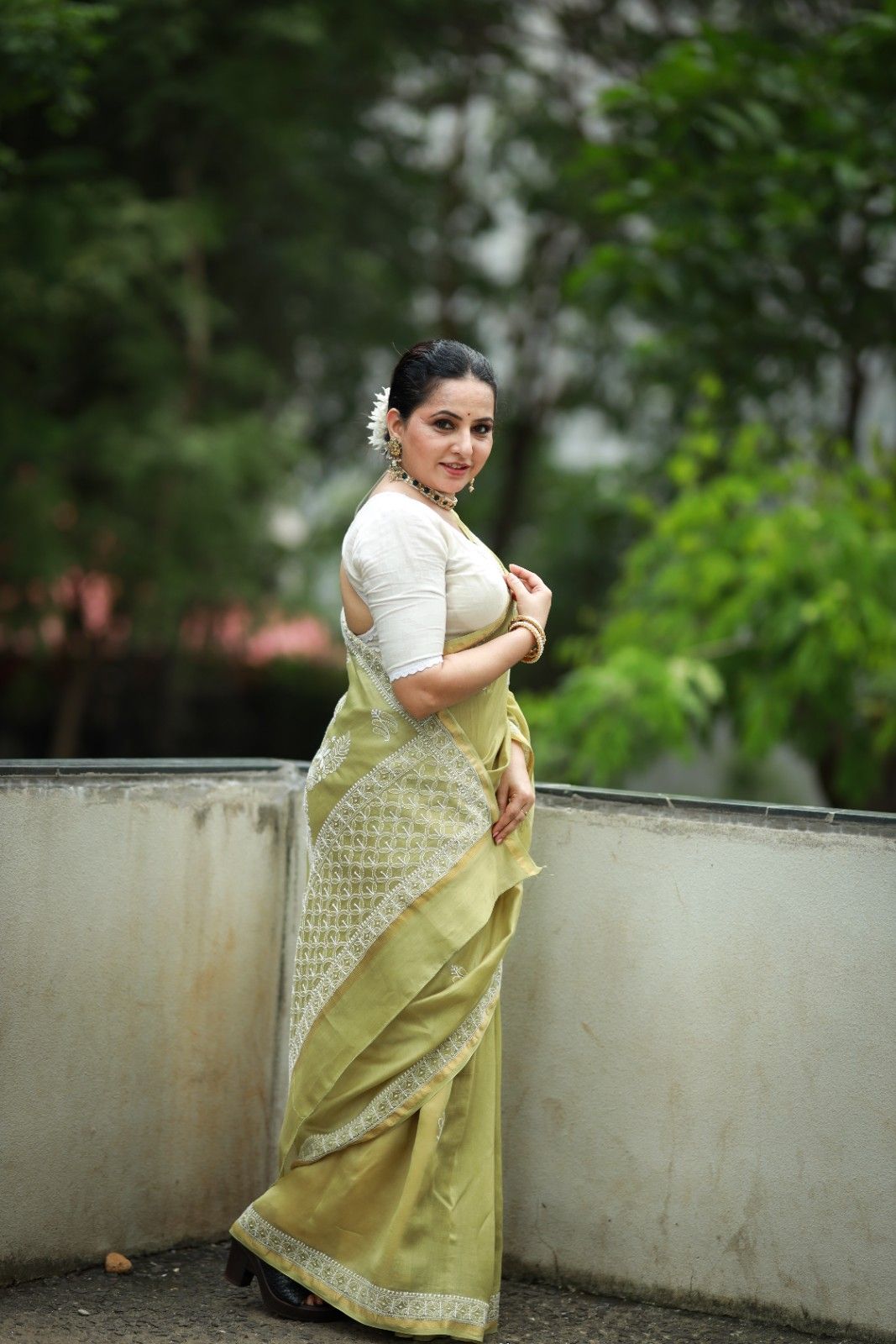 Chaikankari Saree - Nazakat Mehandi - Image 7